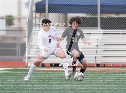 Thumbnail 1 in Queen Creek vs. Mountain View  (Coyote Classic Soccer Tournament) photogallery.