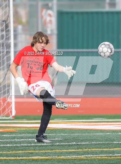 Thumbnail 1 in Queen Creek vs. Mountain View  (Coyote Classic Soccer Tournament) photogallery.