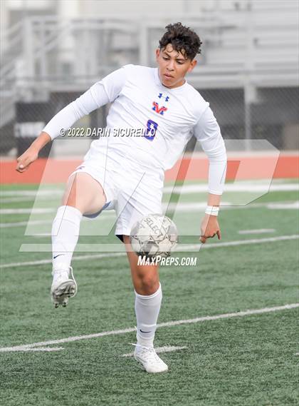 Thumbnail 2 in Queen Creek vs. Mountain View  (Coyote Classic Soccer Tournament) photogallery.