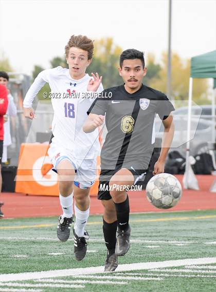 Thumbnail 1 in Queen Creek vs. Mountain View  (Coyote Classic Soccer Tournament) photogallery.