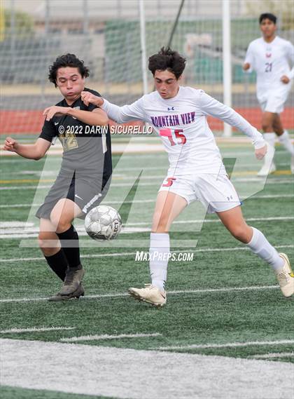 Thumbnail 1 in Queen Creek vs. Mountain View  (Coyote Classic Soccer Tournament) photogallery.