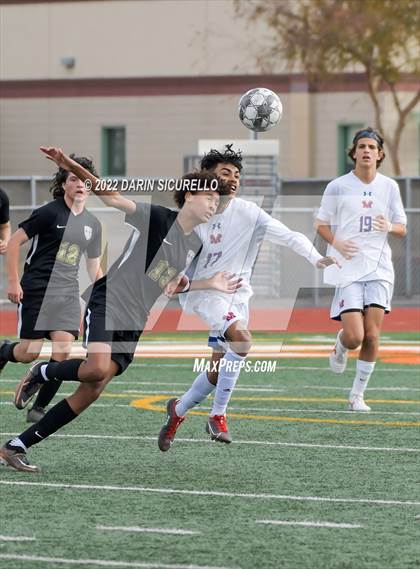 Thumbnail 2 in Queen Creek vs. Mountain View  (Coyote Classic Soccer Tournament) photogallery.