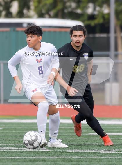 Thumbnail 2 in Queen Creek vs. Mountain View  (Coyote Classic Soccer Tournament) photogallery.