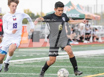 Thumbnail 2 in Queen Creek vs. Mountain View  (Coyote Classic Soccer Tournament) photogallery.