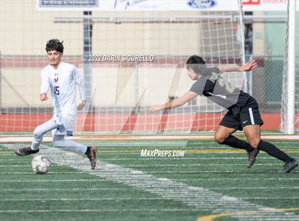 Thumbnail 3 in Queen Creek vs. Mountain View  (Coyote Classic Soccer Tournament) photogallery.