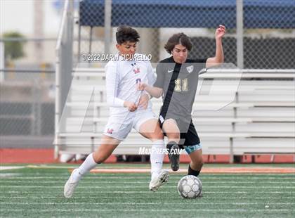 Thumbnail 2 in Queen Creek vs. Mountain View  (Coyote Classic Soccer Tournament) photogallery.