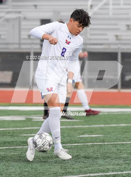 Thumbnail 3 in Queen Creek vs. Mountain View  (Coyote Classic Soccer Tournament) photogallery.