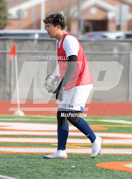 Thumbnail 2 in Queen Creek vs. Mountain View  (Coyote Classic Soccer Tournament) photogallery.