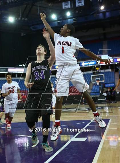 Thumbnail 1 in Redding Christian vs. Vacaville Christian (At Sleep Train Arena) photogallery.