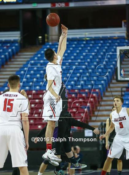 Thumbnail 1 in Redding Christian vs. Vacaville Christian (At Sleep Train Arena) photogallery.