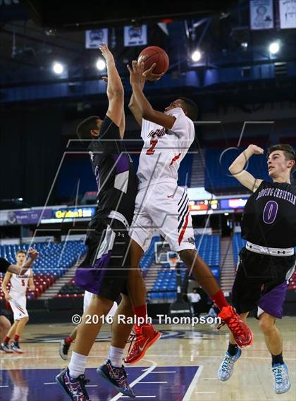 Thumbnail 1 in Redding Christian vs. Vacaville Christian (At Sleep Train Arena) photogallery.