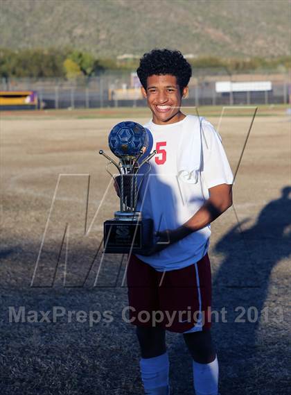 Thumbnail 3 in Tucson High Magnet School vs Rincon (Chris Maier Soccer Tournament) photogallery.