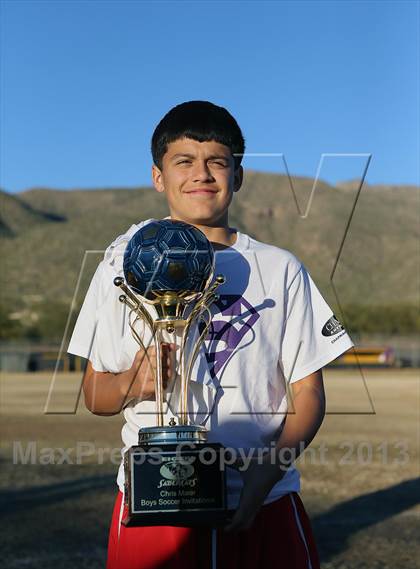 Thumbnail 2 in Tucson High Magnet School vs Rincon (Chris Maier Soccer Tournament) photogallery.
