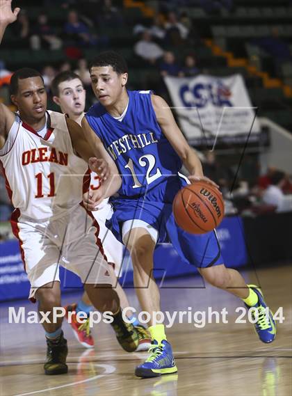 Thumbnail 1 in Olean vs. Westhill (NYSPHSAA Class B Final) photogallery.