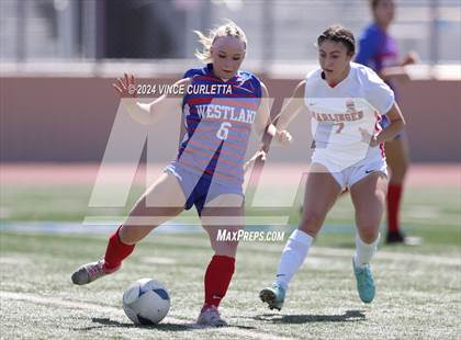 Thumbnail 2 in Harlingen vs. Westlake (UIL 6A Soccer Regional Semifinals) photogallery.