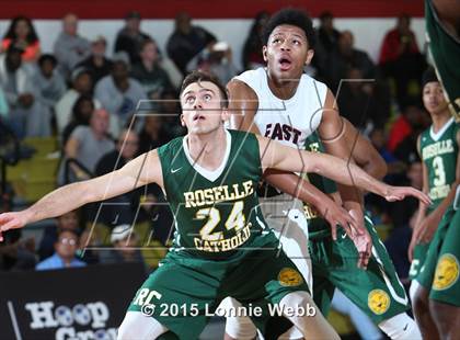 Thumbnail 2 in Roselle Catholic vs. Newark East Side (Hoop Group Tip-Off Showcase) photogallery.