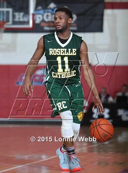 Thumbnail 1 in Roselle Catholic vs. Newark East Side (Hoop Group Tip-Off Showcase) photogallery.