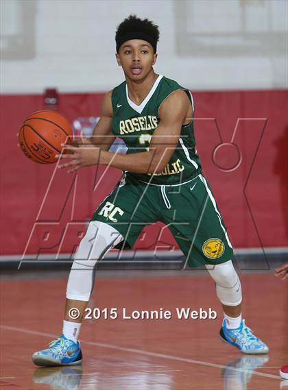 Thumbnail 1 in Roselle Catholic vs. Newark East Side (Hoop Group Tip-Off Showcase) photogallery.