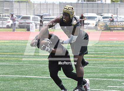 Thumbnail 1 in Rancho Cucamonga vs. Long Beach Poly (Battle at the Beach 7x7) photogallery.