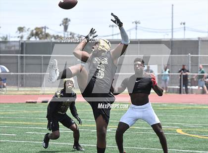 Thumbnail 1 in Rancho Cucamonga vs. Long Beach Poly (Battle at the Beach 7x7) photogallery.