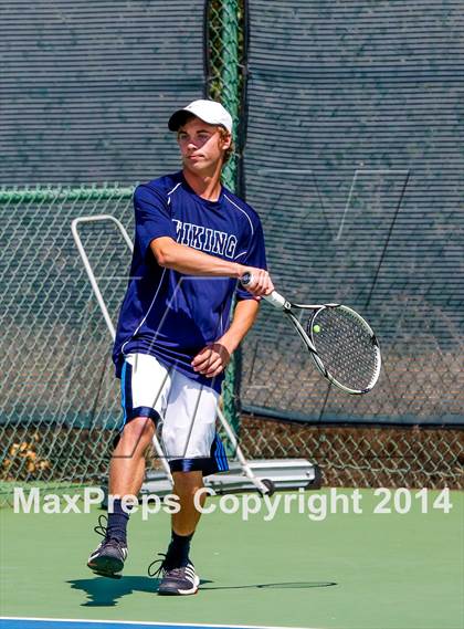 Thumbnail 1 in Oakland Tech v Pleasant Valley (CIF NorCal Regional Team Tennis Championships) photogallery.
