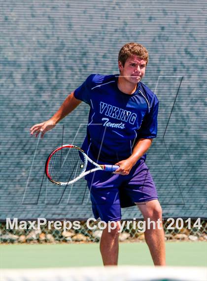 Thumbnail 3 in Oakland Tech v Pleasant Valley (CIF NorCal Regional Team Tennis Championships) photogallery.
