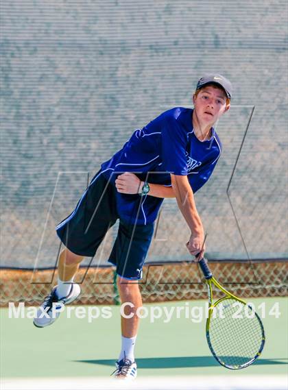 Thumbnail 2 in Oakland Tech v Pleasant Valley (CIF NorCal Regional Team Tennis Championships) photogallery.