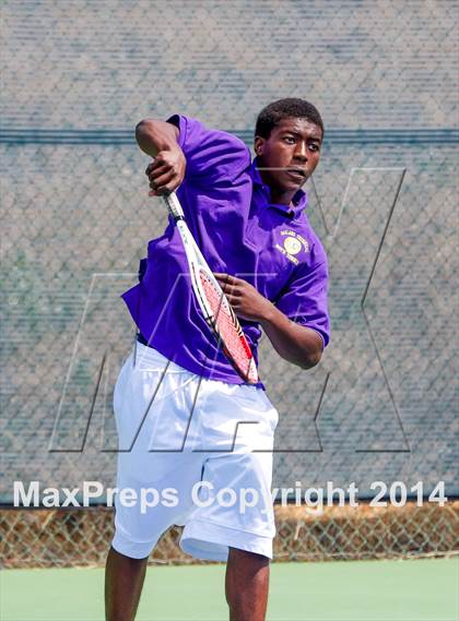 Thumbnail 3 in Oakland Tech v Pleasant Valley (CIF NorCal Regional Team Tennis Championships) photogallery.