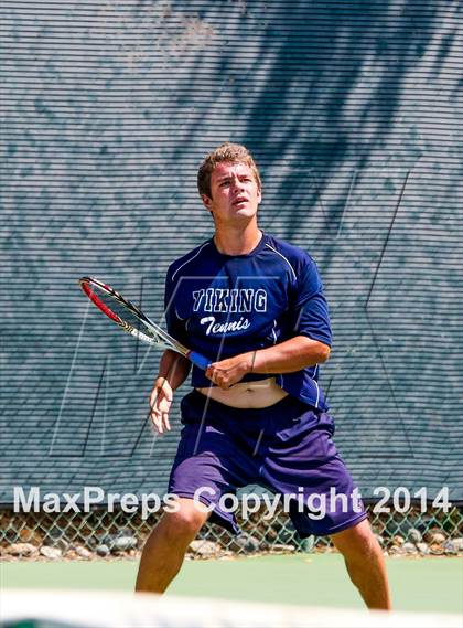 Thumbnail 1 in Oakland Tech v Pleasant Valley (CIF NorCal Regional Team Tennis Championships) photogallery.
