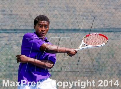 Thumbnail 3 in Oakland Tech v Pleasant Valley (CIF NorCal Regional Team Tennis Championships) photogallery.