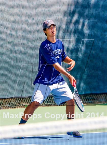 Thumbnail 2 in Oakland Tech v Pleasant Valley (CIF NorCal Regional Team Tennis Championships) photogallery.