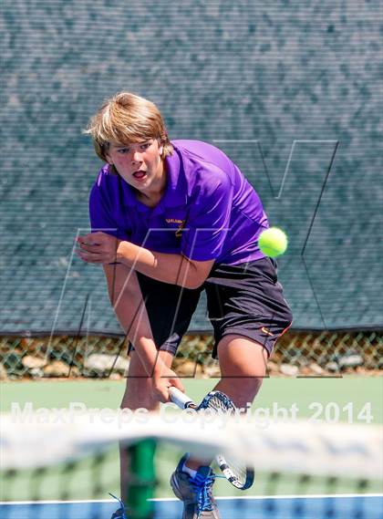 Thumbnail 1 in Oakland Tech v Pleasant Valley (CIF NorCal Regional Team Tennis Championships) photogallery.