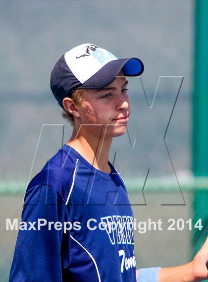 Thumbnail 3 in Oakland Tech v Pleasant Valley (CIF NorCal Regional Team Tennis Championships) photogallery.