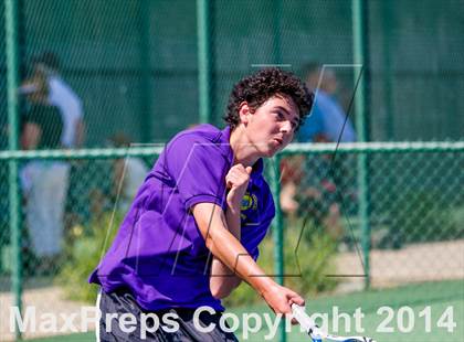 Thumbnail 3 in Oakland Tech v Pleasant Valley (CIF NorCal Regional Team Tennis Championships) photogallery.