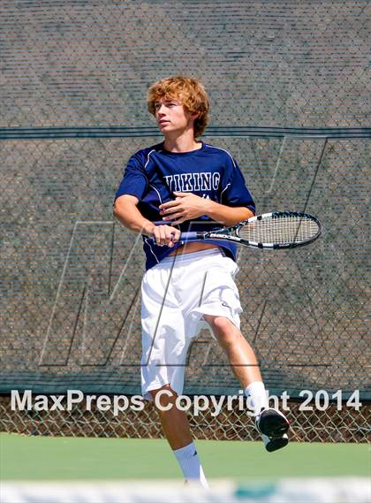 Thumbnail 1 in Oakland Tech v Pleasant Valley (CIF NorCal Regional Team Tennis Championships) photogallery.