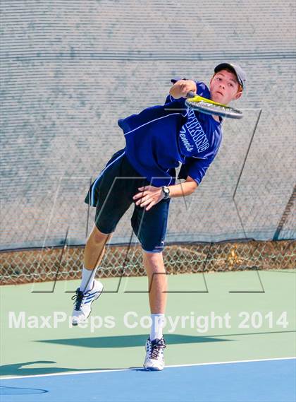 Thumbnail 3 in Oakland Tech v Pleasant Valley (CIF NorCal Regional Team Tennis Championships) photogallery.