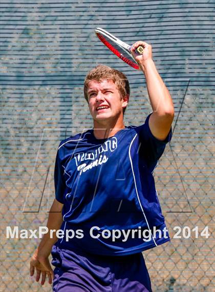 Thumbnail 3 in Oakland Tech v Pleasant Valley (CIF NorCal Regional Team Tennis Championships) photogallery.