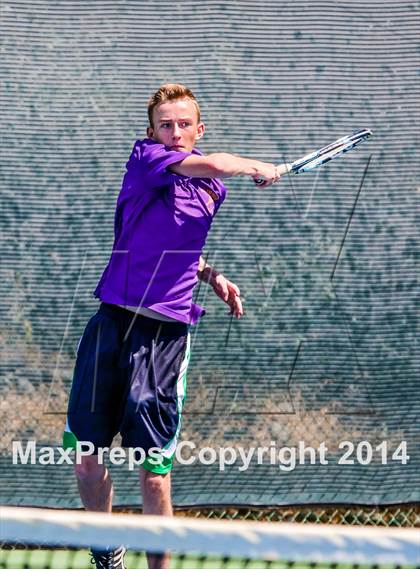 Thumbnail 1 in Oakland Tech v Pleasant Valley (CIF NorCal Regional Team Tennis Championships) photogallery.