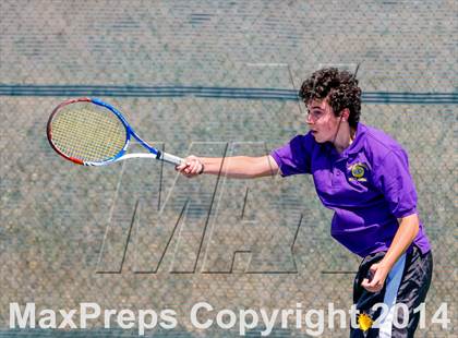 Thumbnail 1 in Oakland Tech v Pleasant Valley (CIF NorCal Regional Team Tennis Championships) photogallery.
