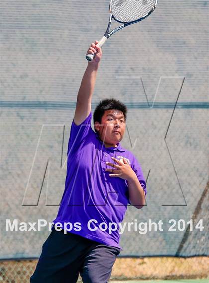 Thumbnail 1 in Oakland Tech v Pleasant Valley (CIF NorCal Regional Team Tennis Championships) photogallery.