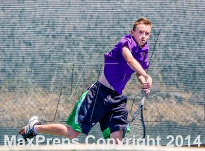 Thumbnail 3 in Oakland Tech v Pleasant Valley (CIF NorCal Regional Team Tennis Championships) photogallery.
