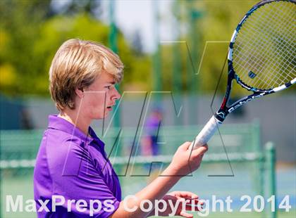 Thumbnail 1 in Oakland Tech v Pleasant Valley (CIF NorCal Regional Team Tennis Championships) photogallery.