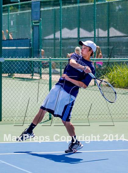 Thumbnail 1 in Oakland Tech v Pleasant Valley (CIF NorCal Regional Team Tennis Championships) photogallery.
