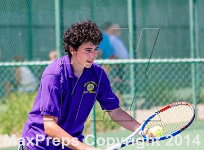 Thumbnail 2 in Oakland Tech v Pleasant Valley (CIF NorCal Regional Team Tennis Championships) photogallery.