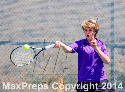 Thumbnail 3 in Oakland Tech v Pleasant Valley (CIF NorCal Regional Team Tennis Championships) photogallery.