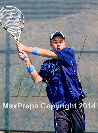 Thumbnail 3 in Oakland Tech v Pleasant Valley (CIF NorCal Regional Team Tennis Championships) photogallery.
