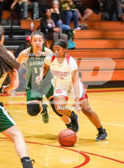 Thumbnail 2 in St. Bernard's vs. Saint Mary's (CIF NCS D4 Quarterfinal) photogallery.