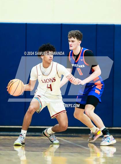 Thumbnail 2 in Legacy Christian Academy vs Westlake (9th Annual west valley Boys Basketball Tip-off Classic) photogallery.