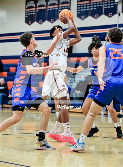Thumbnail 2 in Legacy Christian Academy vs Westlake (9th Annual west valley Boys Basketball Tip-off Classic) photogallery.