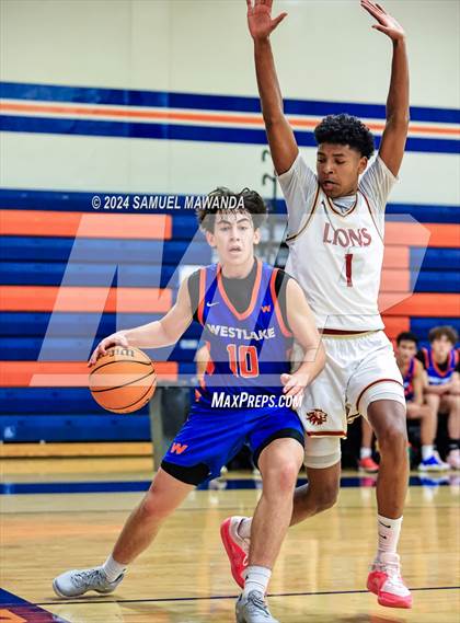 Thumbnail 1 in Legacy Christian Academy vs Westlake (9th Annual west valley Boys Basketball Tip-off Classic) photogallery.